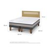 Cama Europea CIC Base Dividida 2 Plazas Balance + Respaldo Munich Mostaza