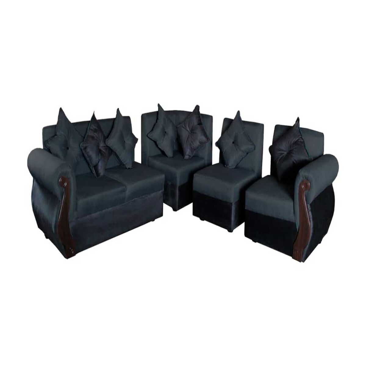 Modular Diseño A&M Home Madison Derecho 5 Cuerpos Negro