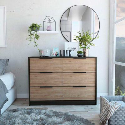 Cómoda TuHome Kaia 4 Cajones Wengue/Miel