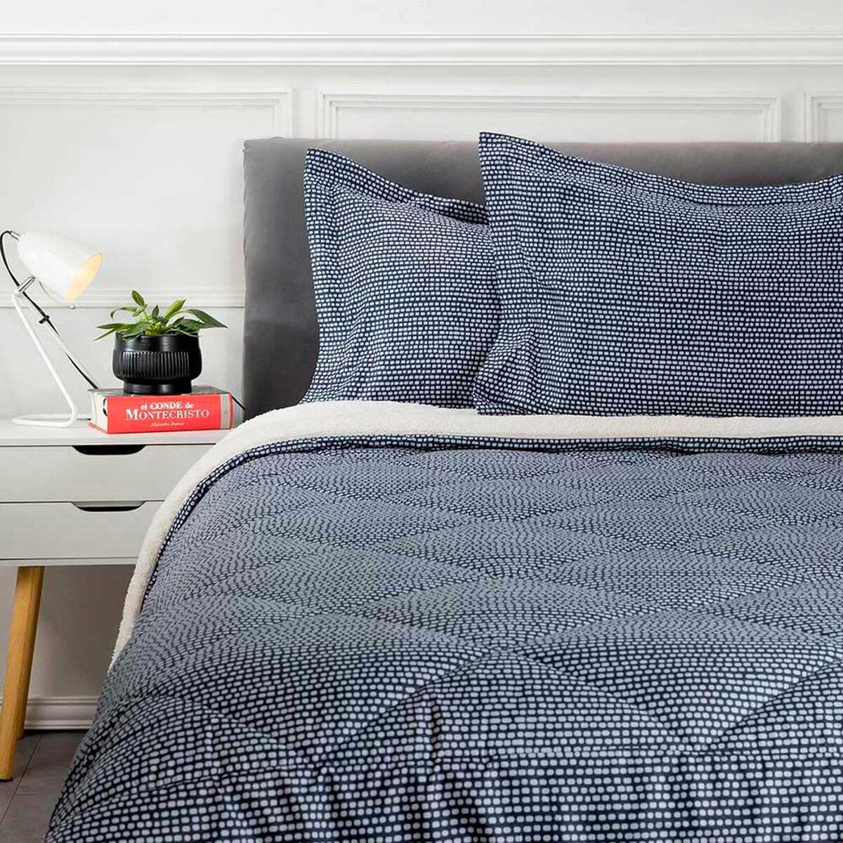 Plum&oacute;n Estampado Sherpa Casanova 1.5.Plazas