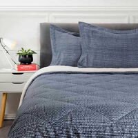 Plumón Estampado Sherpa Casanova 2 Plazas Azul, Rosa