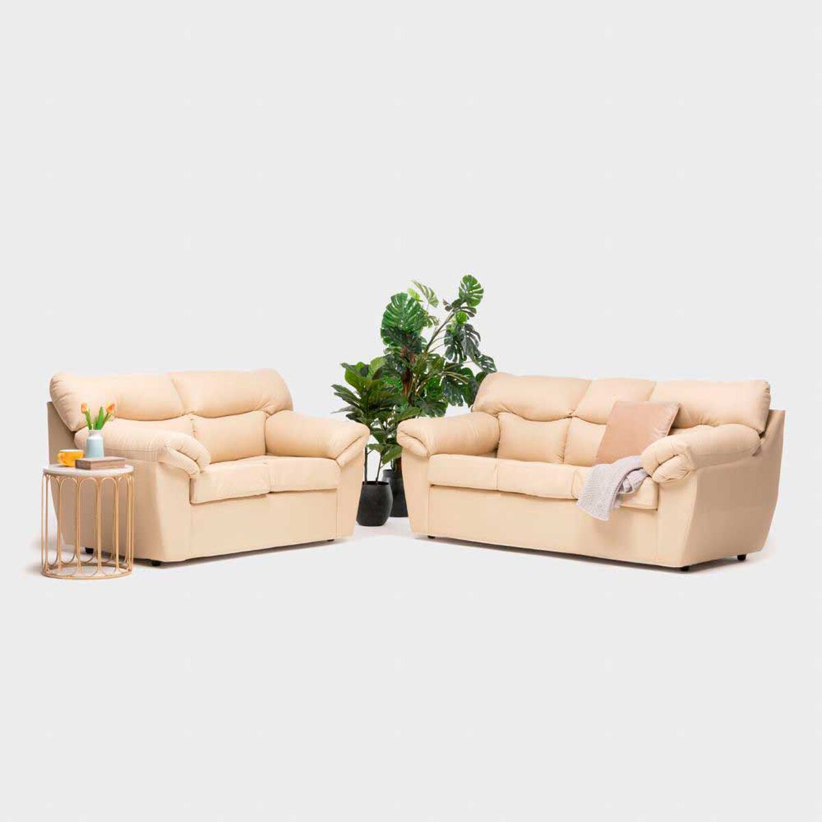 Sof&aacute; Cabsur Zeus 3 Cuerpos PU Beige