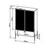 Vitrina Decocasa 4 Repisas 2 Puertas Negro