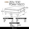 Cama Europea Latam Home Base Dividida S&uacute;per King Zen Top Foam Visco Velvet Gris