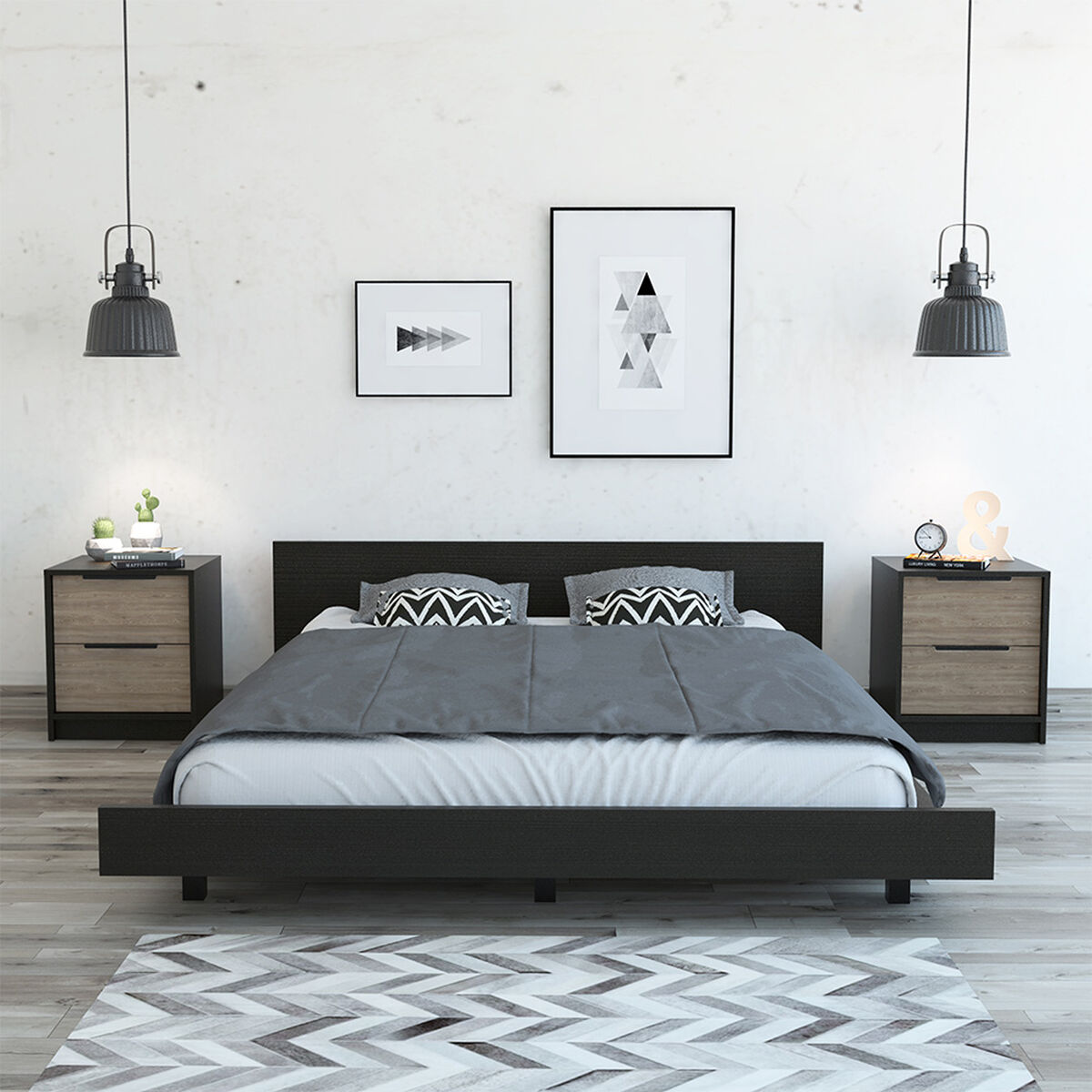 Marquesa Tuhome 2 Plazas Kaia + 2 Veladores Kaia