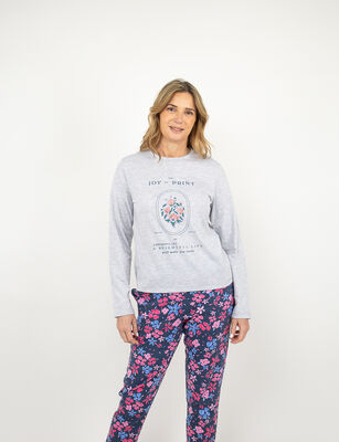 Imagen 1 del producto Polera de Pijama Mujer Portman Club Grey Melan, Marengo, Oliva