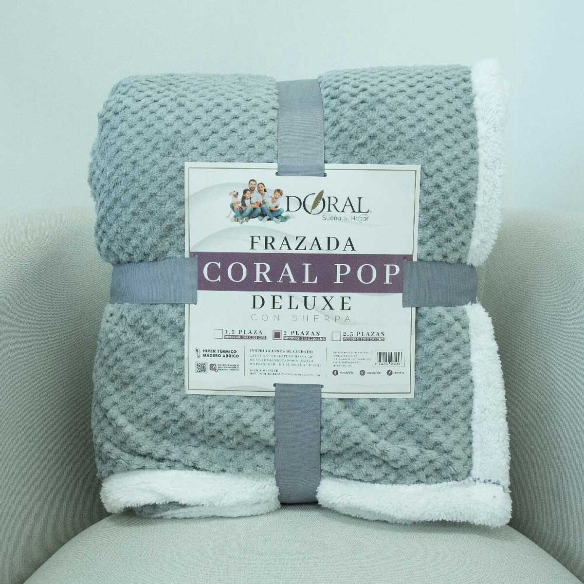 Frazada Doral 2 Plazas Coral Pop Sherpa D5