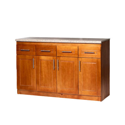 Base de Cocina Muebles Hema Berl&iacute;n 4 Puertas 4 Cajones Nogal