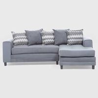 Sofá Seccional Derecho Living Factory Milan 3 Cuerpos Gris