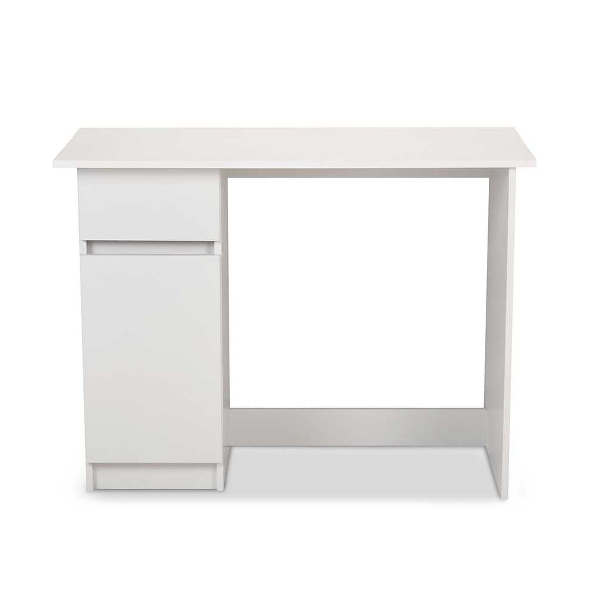 Combo Cama Europea CIC 1 Plaza Excellence Plus + Escritorio New Blanco 1 Puerta 1 Cajón