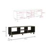 Combo Rack TV65  + Mesa de Arrimo TuHome Nomik Wengue Duna