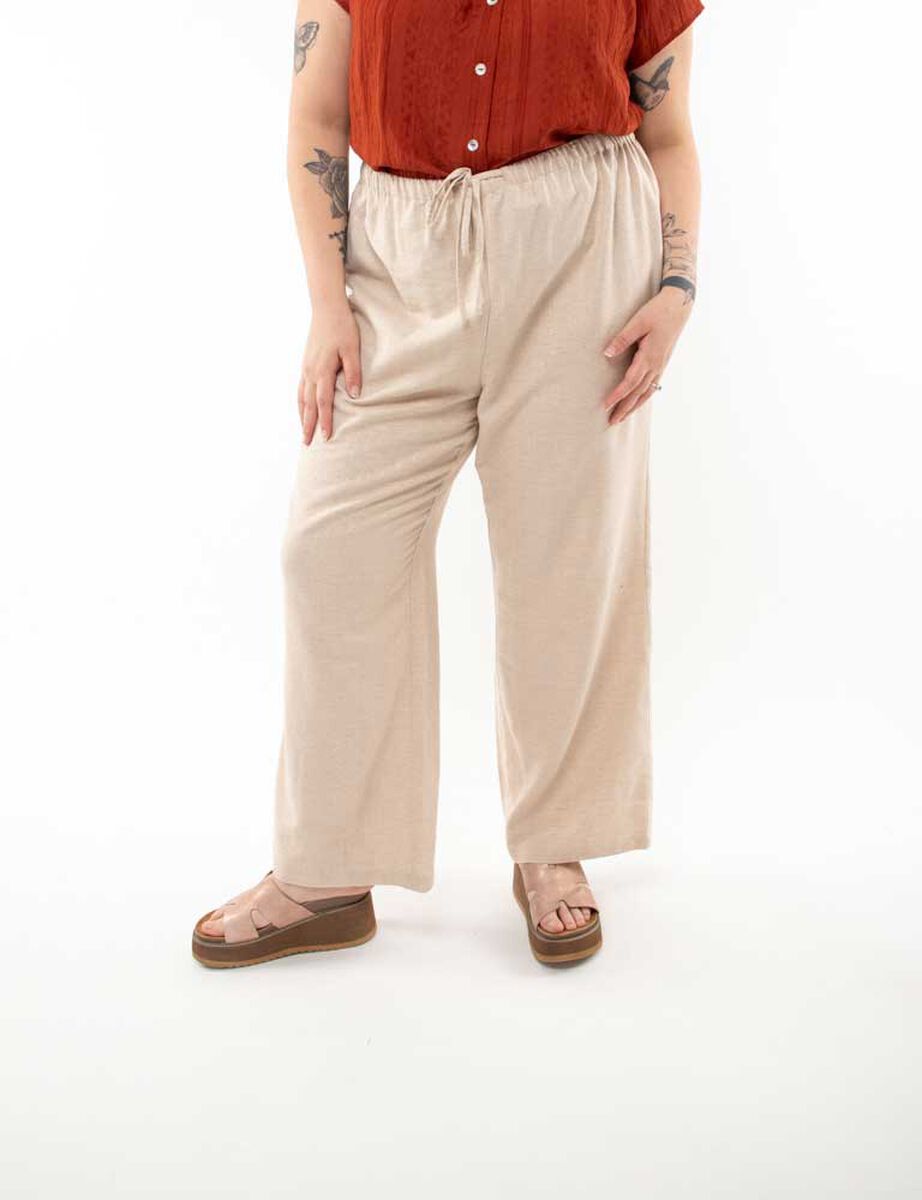 Pantalón Lino Recto Mujer Extralindas