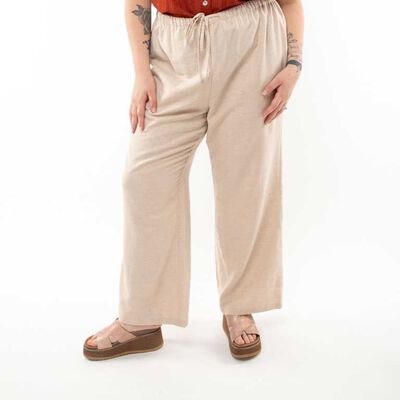 Pantalón Lino Recto Mujer Extralindas