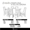 Juego de Comedor Latam Home Pamplona Segovia 6 Sillas Cuero Tabaco