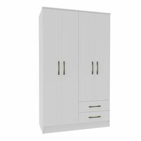Clóset Vekkahome Pequim 4 Puertas 2 Cajones Blanco