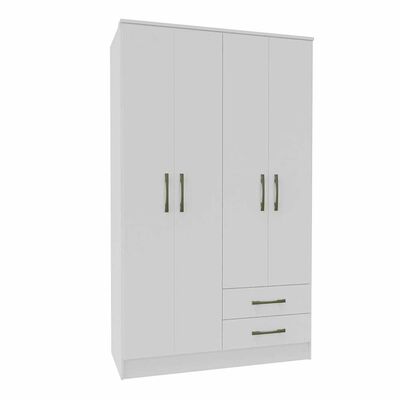 Clóset Vekkahome Pequim 4 Puertas 2 Cajones Blanco