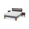 Cama Europea CIC 2 Plazas Excellence Plus + Respaldo + 2 Veladores Munich