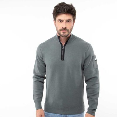 Sweater Medio Cierre Slim Hombre Zibel