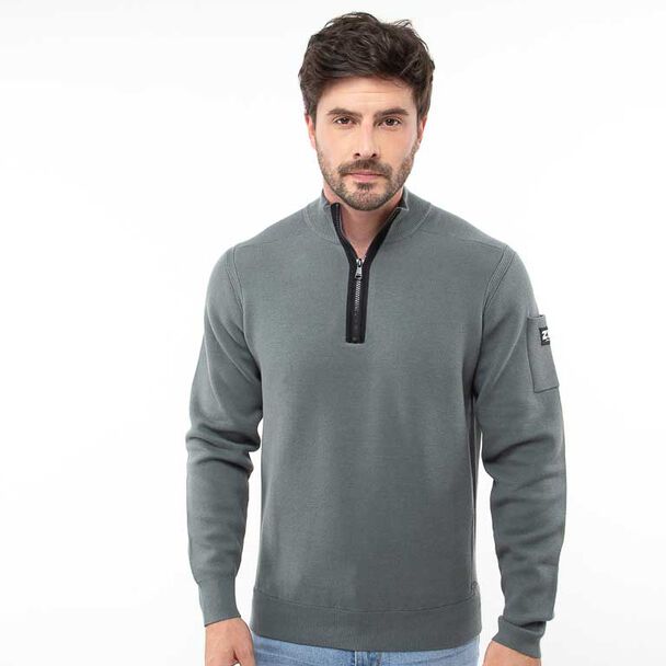 Sweater Medio Cierre Slim Hombre Zibel