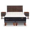 Cama Europea CIC Base Dividida 2 Plazas Premium + Respaldo + Veladores