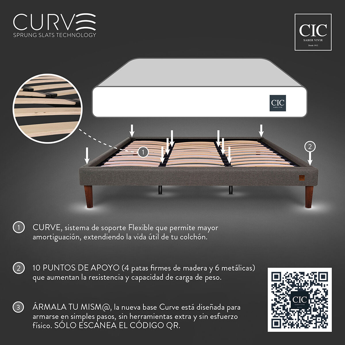 Cama Europea CIC King Balance