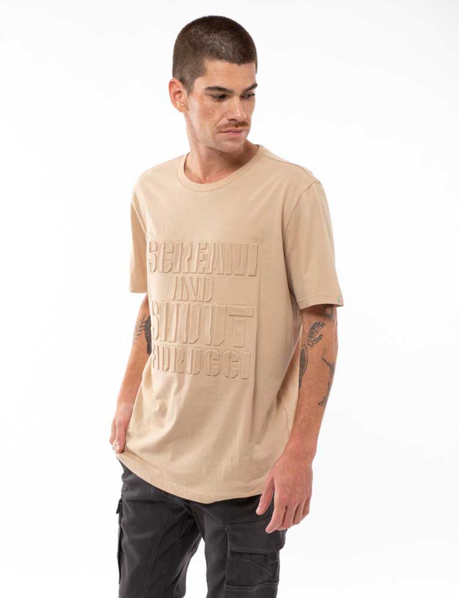 Polera Relieve Manga Corta Hombre Fiorucci