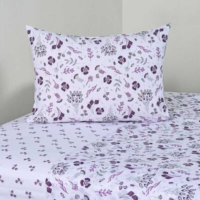 Juego de Sábanas American Family 1 Plaza 144 Hilos Adel Lila