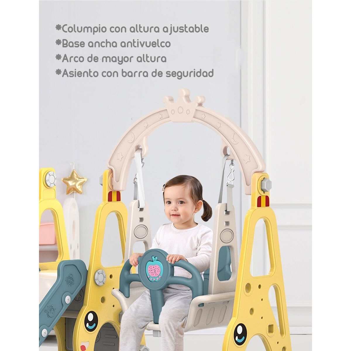 Resbalín Columpio 3 en 1 Lubabycas Amarillo