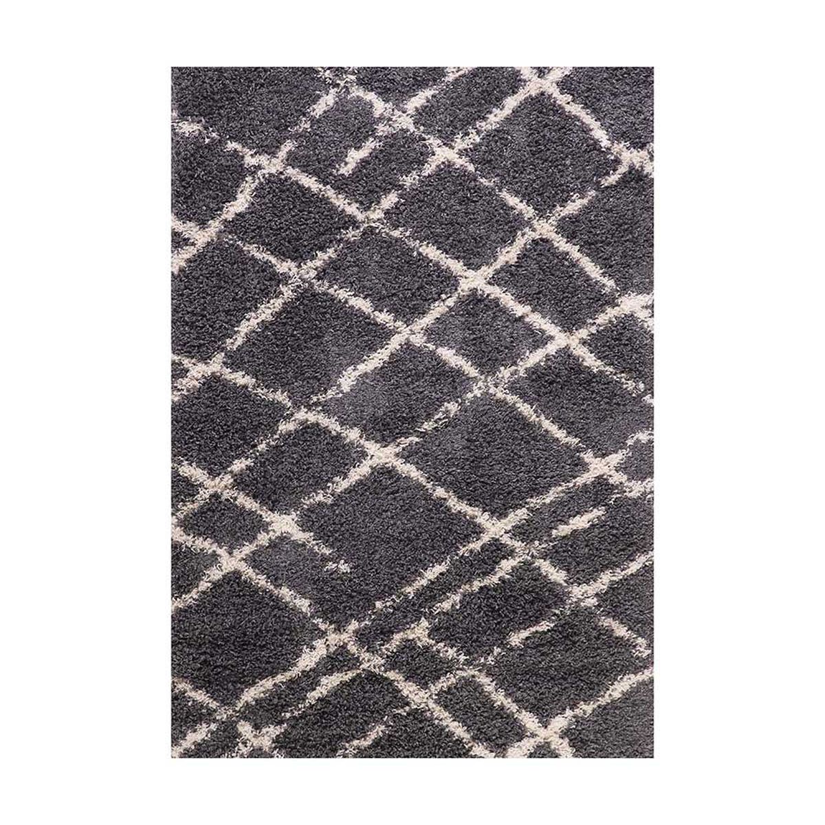 Alfombra Dib Shaggy Design 150 x 220 cm Gris