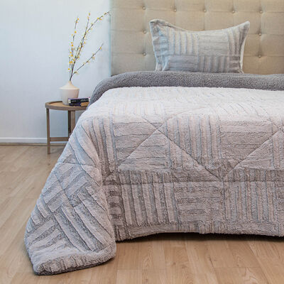 Cubrecama Doral 1,5 Plazas Gris Senses