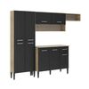Mueble de Cocina Roca Arizona 1 Cajón 9 Puertas Negro