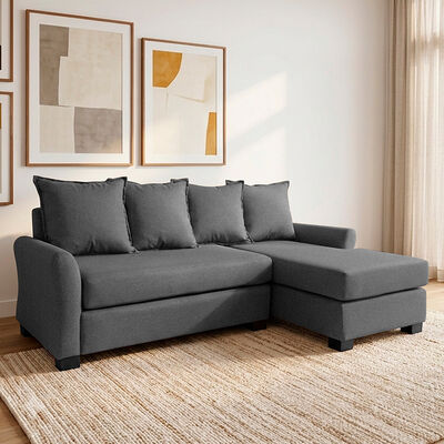 Seccional Derecho Living Factory Montreal 4 Cuerpos Gris
