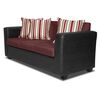 Juego de Living Innovamuebles Invictus Sofá 3 Cuerpos + Dos Pouf 1 Cuerpo Burdeo