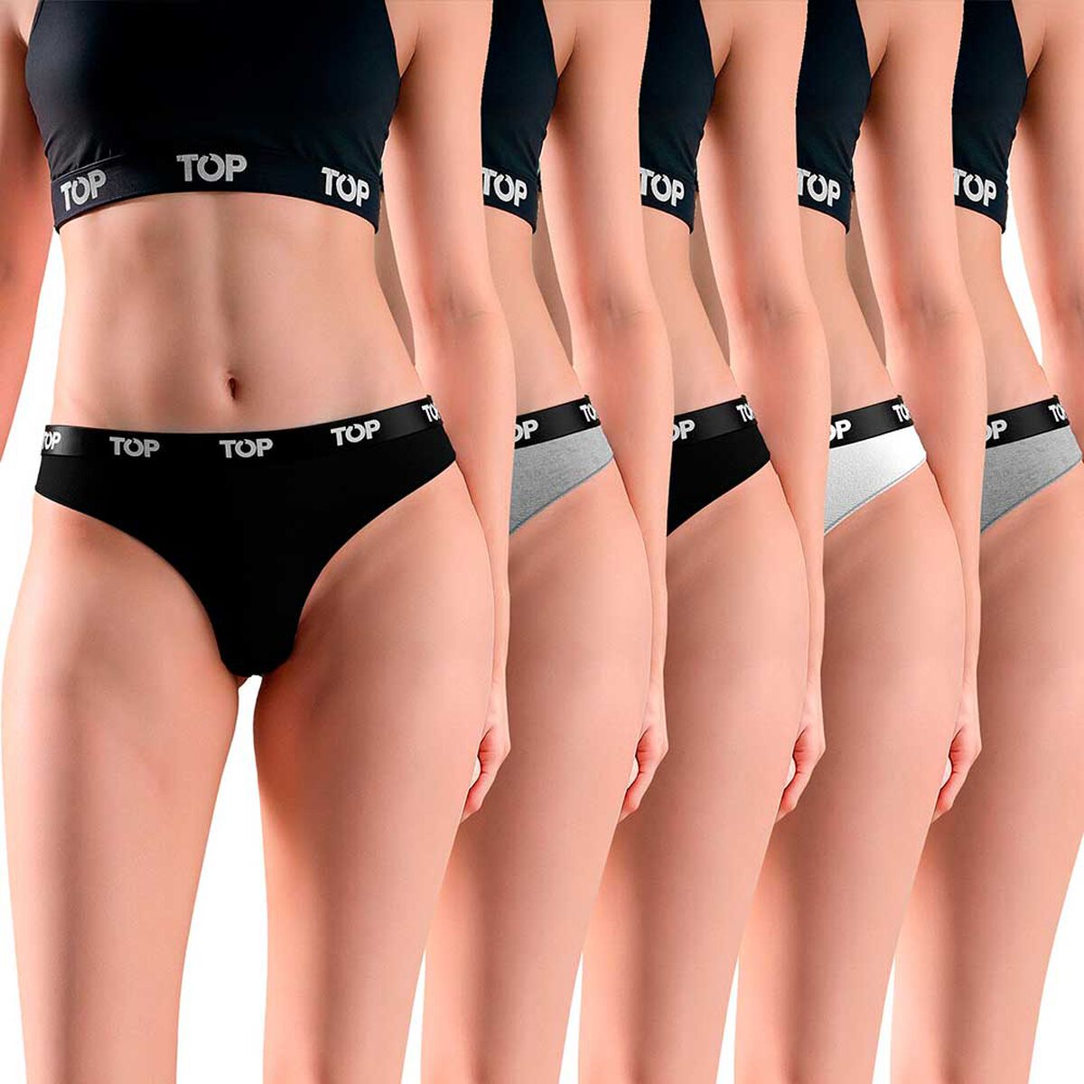 Pack 5 Calz&oacute;n Colaless Mujer Top