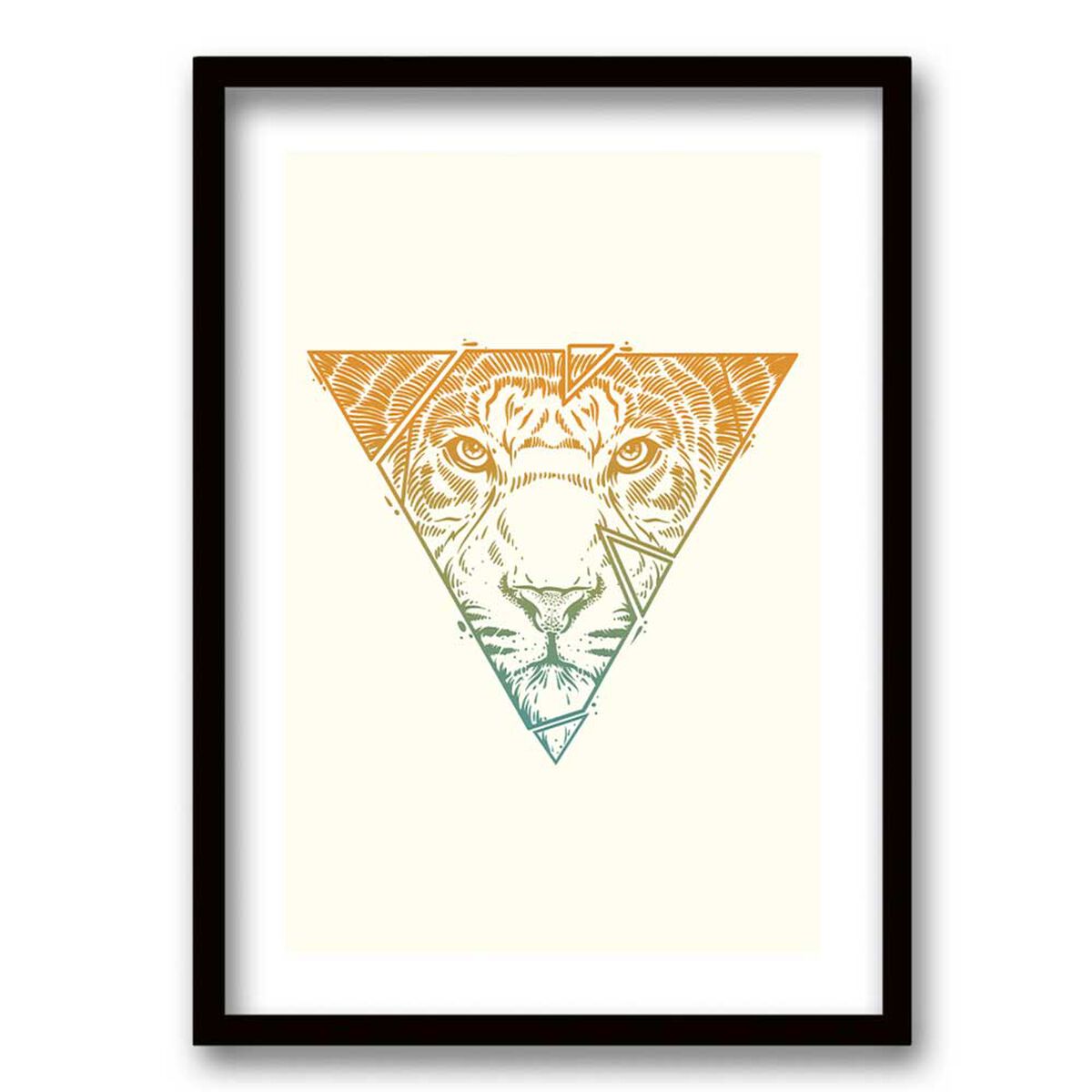 Cuadro Decorativo Retela Tiger Triangle 40 x 30 cm