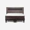 Cama Europea Rosen Base Dividida 2 Plazas New Ergo T + Respaldo Ferrera Gris