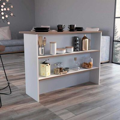 Imagen 2 del producto Barra Auxiliar TuHome Fendi 4 Puertas Blanco Castaño