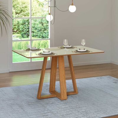 Imagen 2 del producto Comedor Decocasa Tm86 4 Sillas Off White Castaño