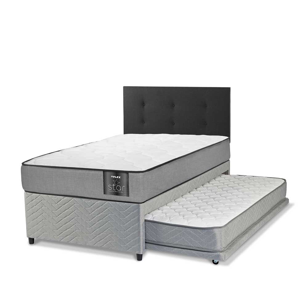 Diván Flex 1 Plaza Star + Respaldo Royal