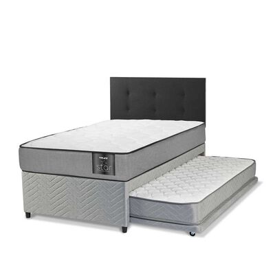 Diván  Flex 1 Plaza Star + Respaldo Royal