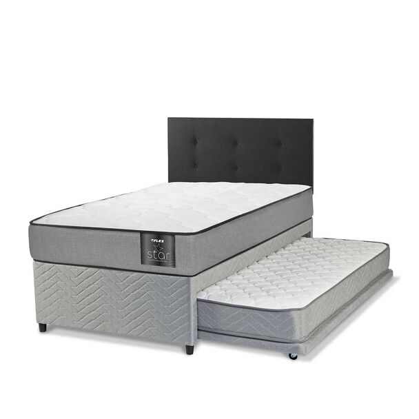 Diván  Flex 1 Plaza Star + Respaldo Royal