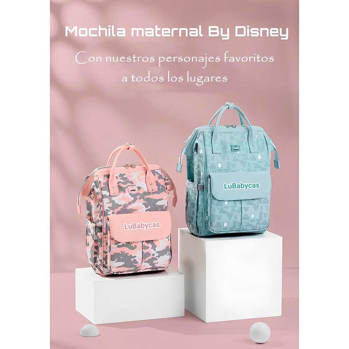 Mochila Pañalera Maternal con Accesorios Azul Lubabycas