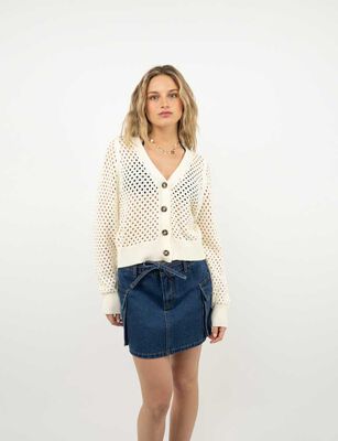 Imagen 1 del producto Sweater Crochet Mujer Icono Blanco, Color-2, Oliva, Rosado
