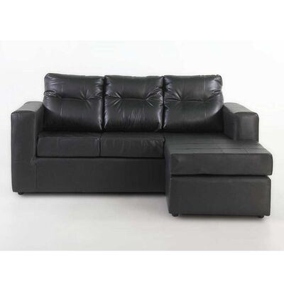 Sofá Modular Kea Rodas 3 Cuerpos Negro