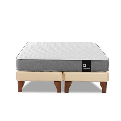Cama Europea Latam Home Base Dividida 2 Plazas Zen Best Beige