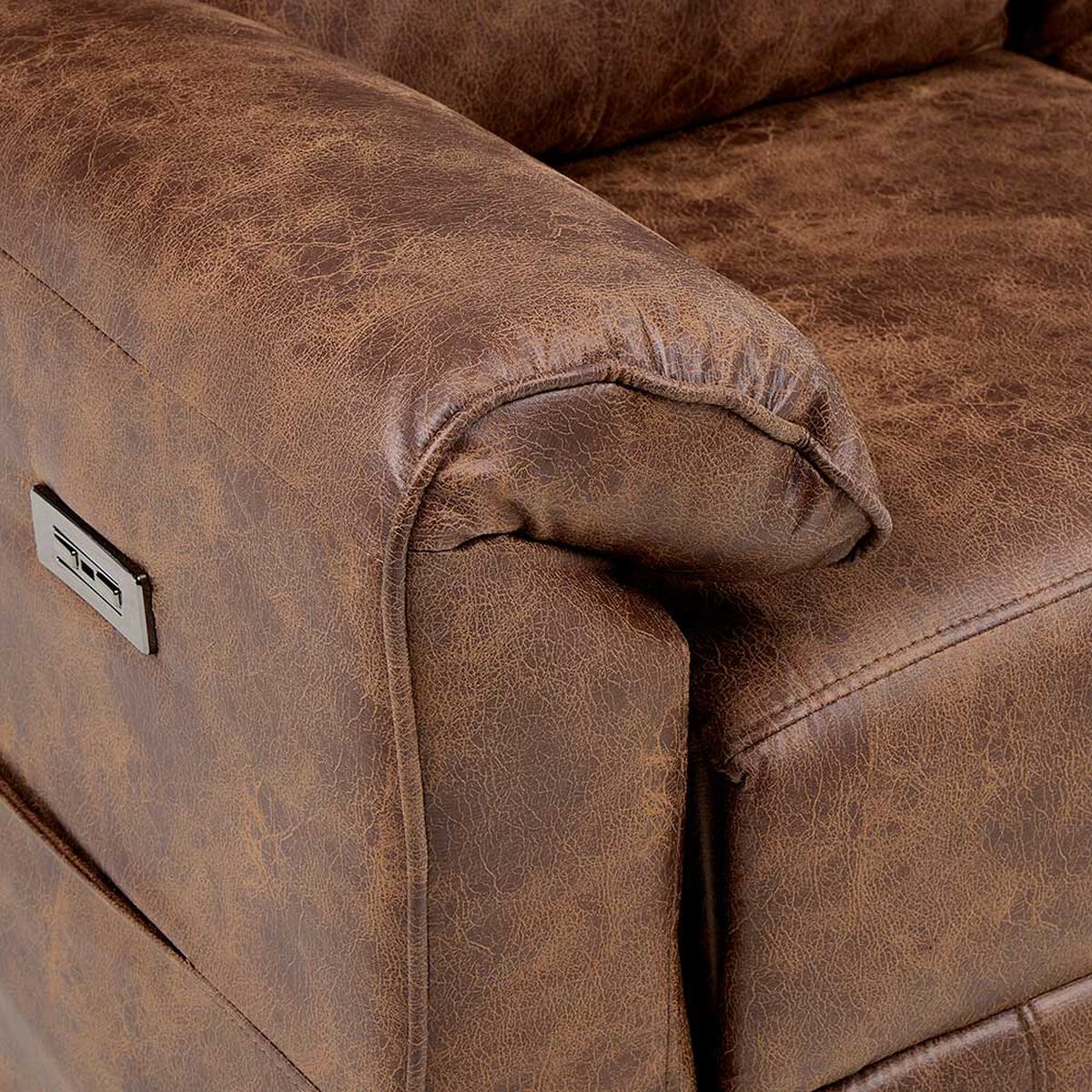 Sof&aacute; Reclinable Rosen Tolosa 3 Cuerpos Camel