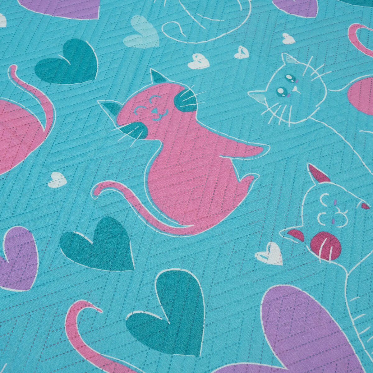 Quilt Doral Hotpress Infantil 1,5 Plazas Gatos