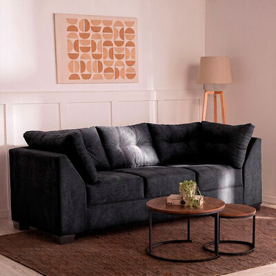 Sof&aacute; Muebles MPR Edimburgo 3 Cuerpos Negro