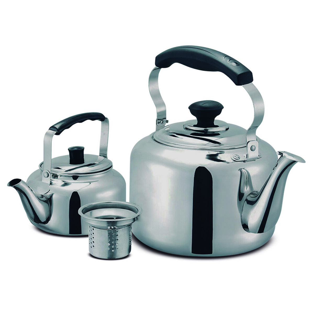 Set Tetera  3 lt. + Tetera Té 0,9 lt. D&M Acero