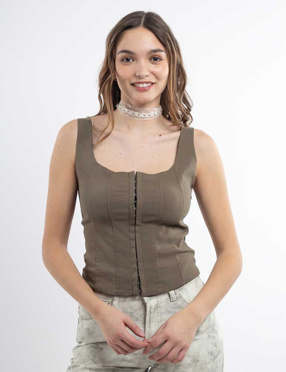 Blusa Corset Sin Mangas Mujer Icono